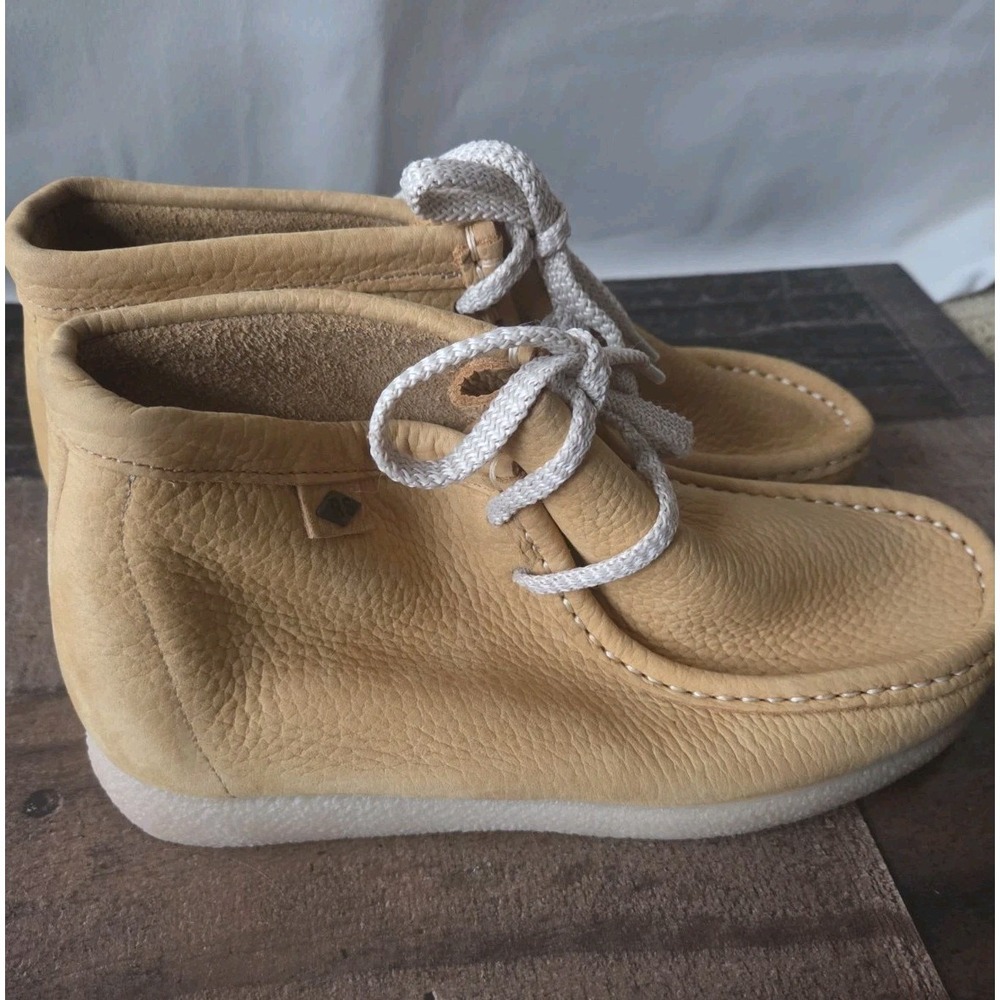 Leather Moccasin Style Casual Ankle Boot Shoe Made in Spain Mens Sz 7.5
